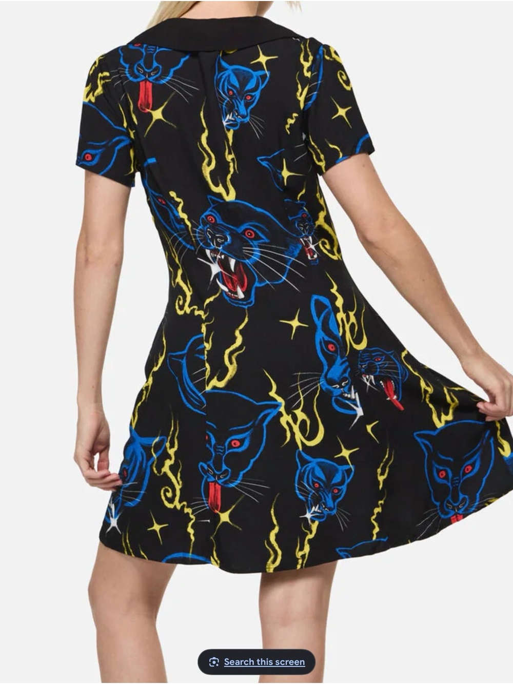 NWT DANGERFIELD Panther Punk Mini Dress - Picture 2 of 7